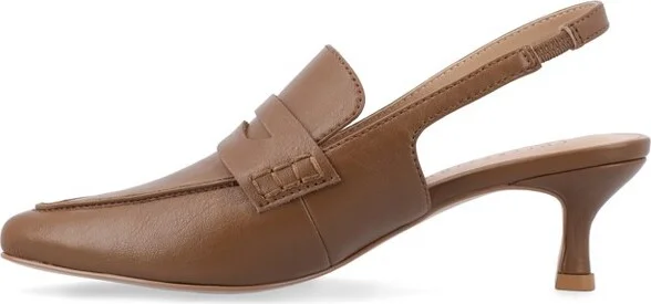 Journee Women's Medium and Wide Width Amory Pumps, Brown 9W - Image 2