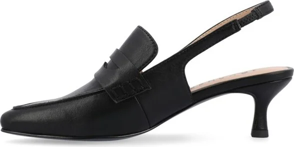 Journee Women's Medium and Wide Width Amory Pumps, Brown 9W - Image 5