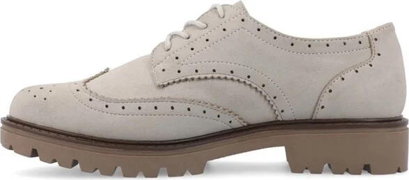 Journee Women's Medium and Wide Width Claudiya Oxford, Pink 6W - Image 5