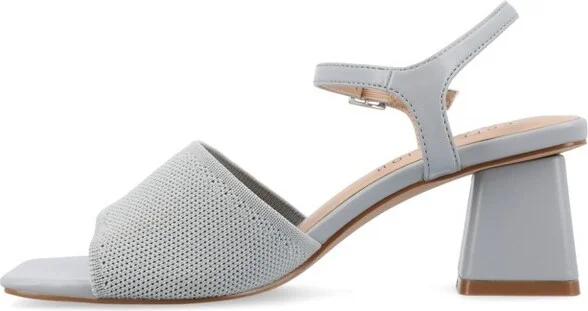 Journee Women's Medium and Wide Width Evylinn Dress Sandals, Beige 8W - Image 6