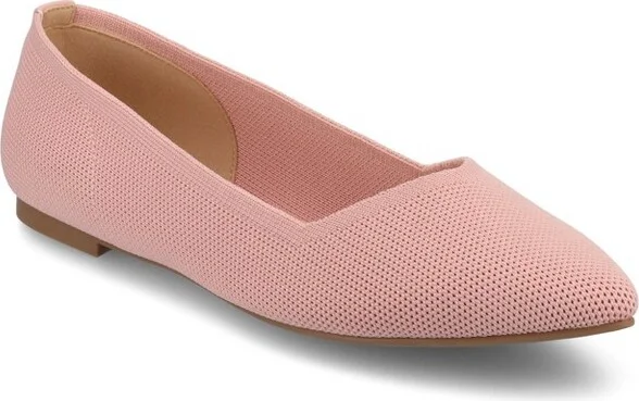 Journee Women's Minnah Knit Dress Flats, Pink