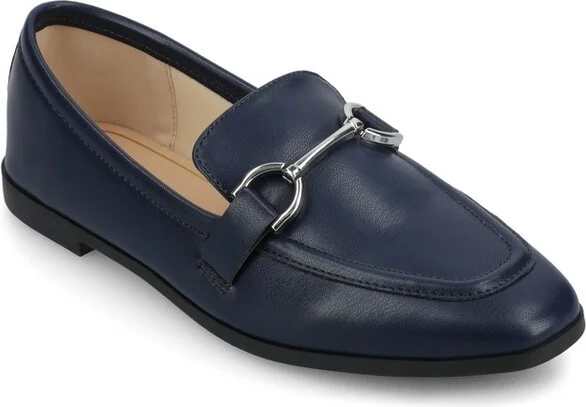 Journee Women's Mizza Medium and Wide Width Dress Flats, Navy
