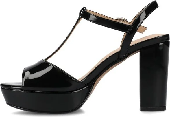 Journee Women's Nalie Platform Dress Sandals, Patent/Nude - Image 3