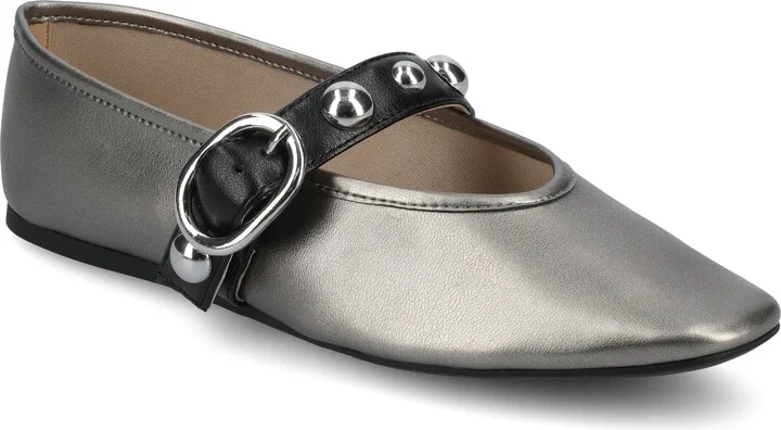 Journee Womens Naveah Studded Ballet Flats