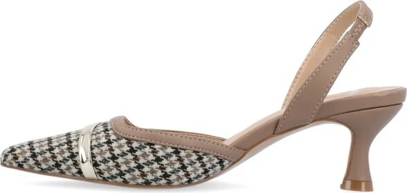 Journee Women's Nellia Pumps, Taupe PU - Image 2