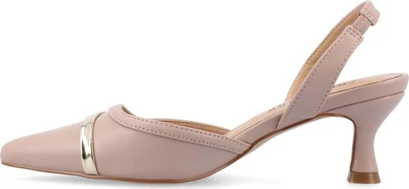 Journee Women's Nellia Pumps, Taupe PU - Image 6