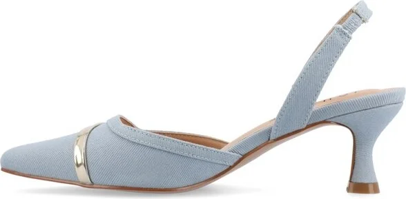 Journee Women's Nellia Pumps, Taupe PU - Image 7