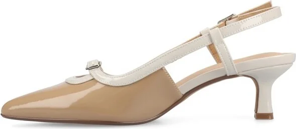 Journee Women's Padma Medium and Wide Width Pumps, Black PU - Image 7
