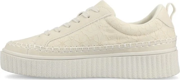 Journee Women's Pazey Platform Casual Sneakers, Silver - Image 2