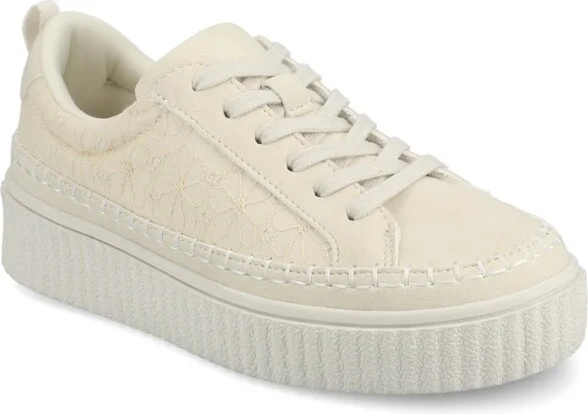 Journee Women's Pazey Platform Casual Sneakers, Silver