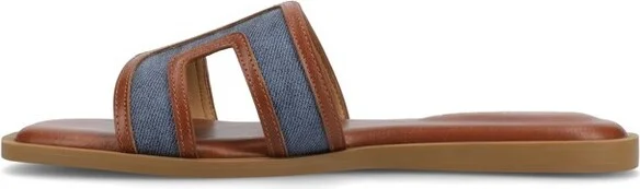 Journee Women's Primah Flat Sandals, Denim - Image 2