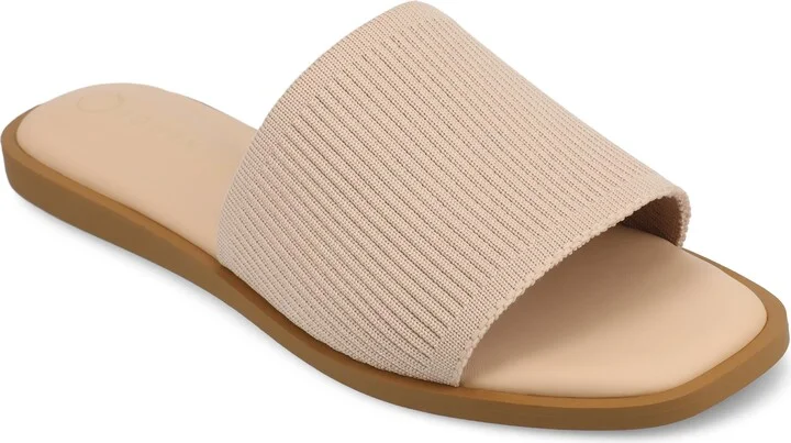 Journee Women's Prisilla Medium and Wide Width Flat Sandals