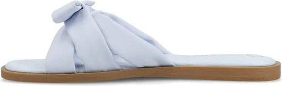 Journee Women's Prylin Flat Sandals, Light Blue - Image 2