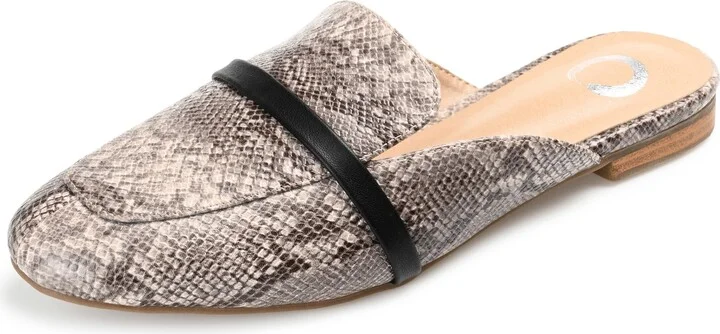 Journee Womens Reneye Slip On Almond Toe Mules Flats