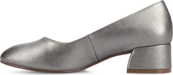 Journee Women's Saarii Medium and Wide Width Pumps, Nude/Suede 9.5W - Image 5