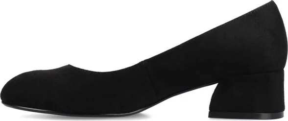 Journee Women's Saarii Medium and Wide Width Pumps, Nude/Suede 9.5W - Image 6