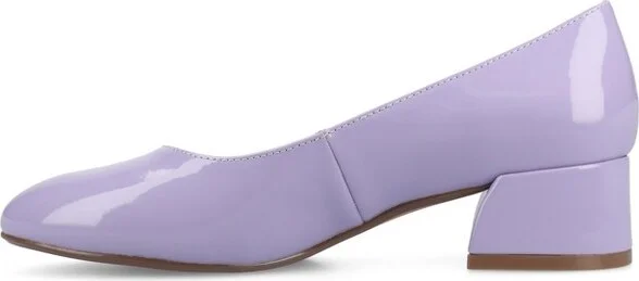 Journee Women's Saarii Wide Width Pumps, Patent/Lilac 12W - Image 2