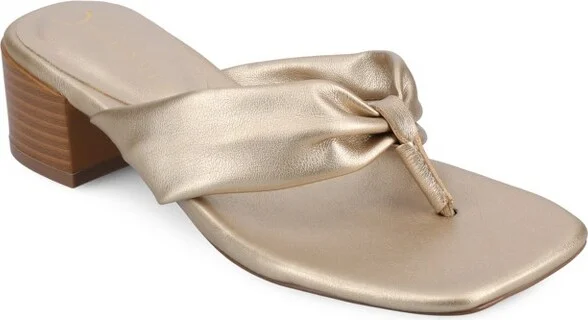 Journee Women's Seelah Dress Sandals, Champagne