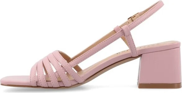 Journee Women's Shayana Medium and Wide Width Dress Sandals, Bone 11W - Image 6