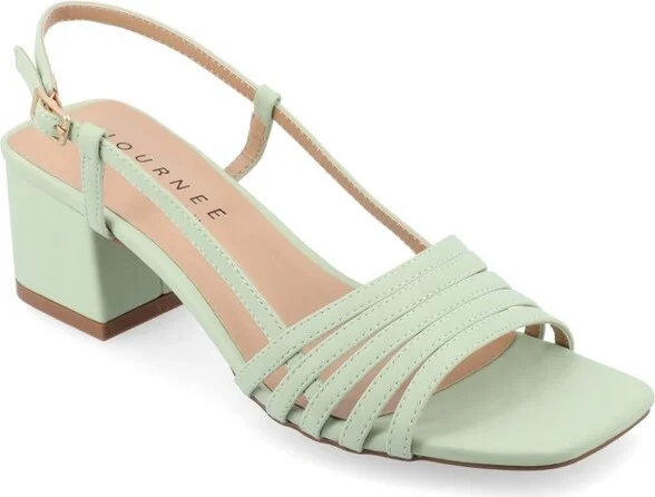 Journee Women's Shayana Medium and Wide Width Dress Sandals, Bone 11W