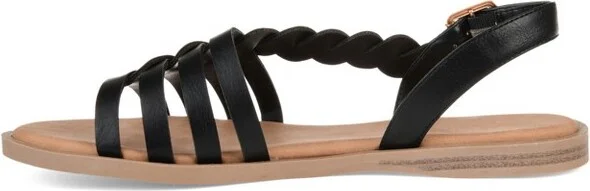 Journee Women's Solay Flat Sandals, Champagne - Image 2