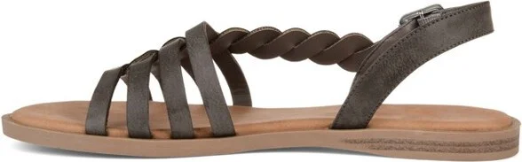Journee Women's Solay Flat Sandals, Champagne - Image 4