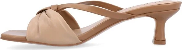Journee Women's Starling Medium and Wide Width Dress Sandals, Silver 9W - Image 6
