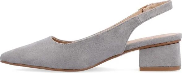 Journee Women's Sylvia Medium and Wide Width Pumps, Black PU 9.5W - Image 4
