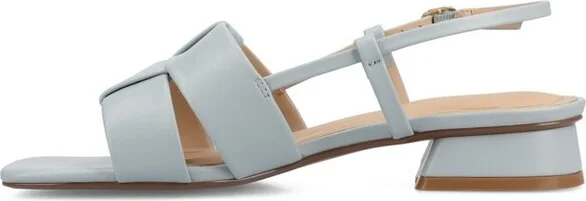 Journee Women's Tabatha Medium and Wide Width Flat Sandals, Nude 9W - Image 2