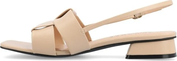Journee Women's Tabatha Medium and Wide Width Flat Sandals, Nude 9W - Image 6