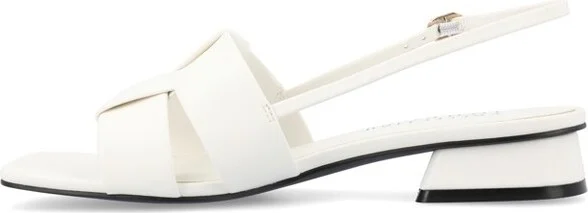 Journee Women's Tabatha Medium and Wide Width Flat Sandals, Nude 9W - Image 8