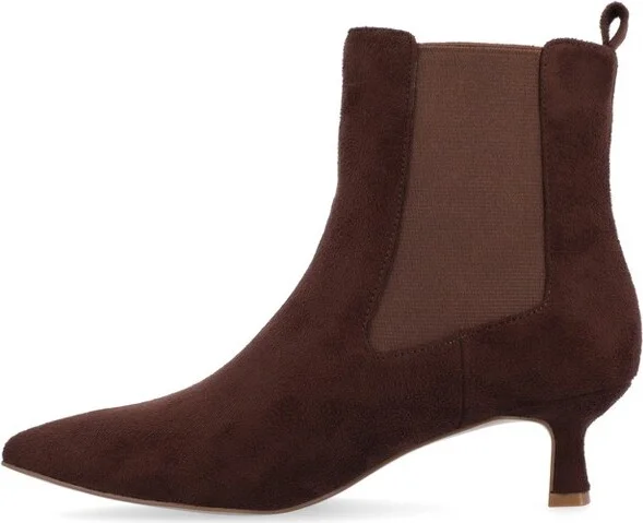 Journee Women's Tenlee Pull On Chelsea Kitten Heel Bootie, Snake - Image 3
