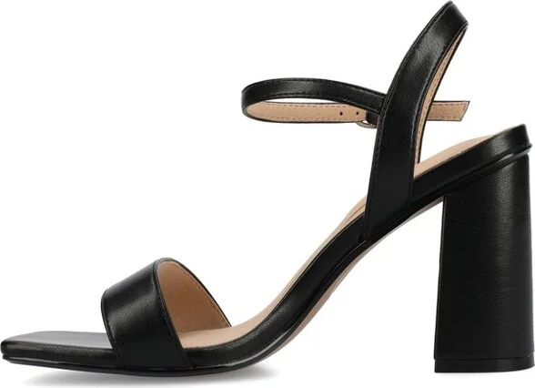 Journee Women's Tivona Medium and Wide Width Dress Sandals, Black PU - Image 2
