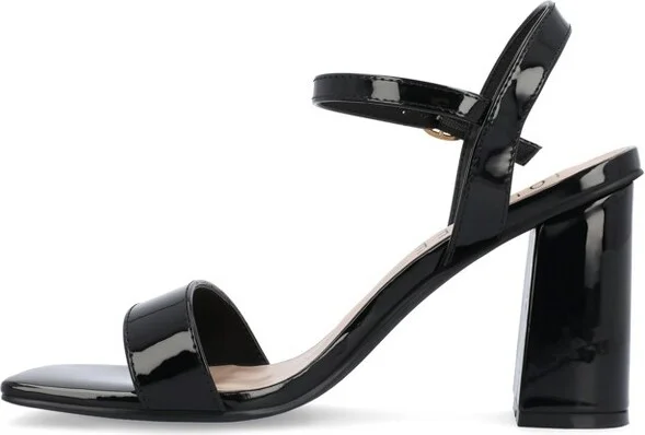 Journee Women's Tivona Medium and Wide Width Dress Sandals, Black PU - Image 3