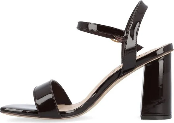 Journee Women's Tivona Medium and Wide Width Dress Sandals, Black PU - Image 6