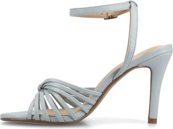Journee Women's Vanita Medium and Wide Width Dress Sandals, White 7W - Image 3