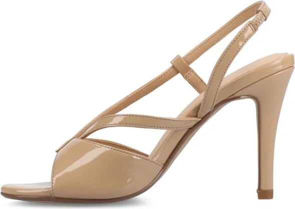 Journee Women's Varra Medium and Wide Width Dress Sandals, Patent/Red - Image 2