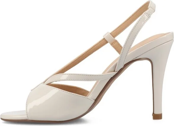 Journee Women's Varra Medium and Wide Width Dress Sandals, Patent/Red - Image 3