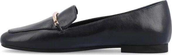 Journee Women's Wrenn Wide Width Loafer Flats, Navy 12W - Image 2
