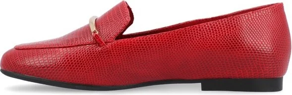 Journee Women's Wrenn Wide Width Loafer Flats, Navy 12W - Image 6