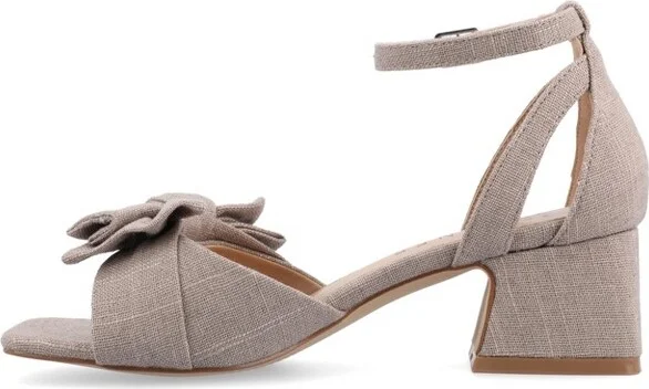 Journee Women's Zevi Medium and Wide Width Dress Sandals, Blush PU 10W - Image 5