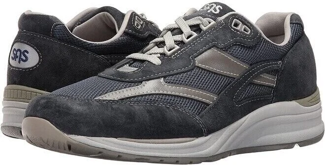 Journey Mesh 2028-113 Sneakers Men's 11.5 Blue Leather Running Shoes EEE3771 (Blue,11.5)