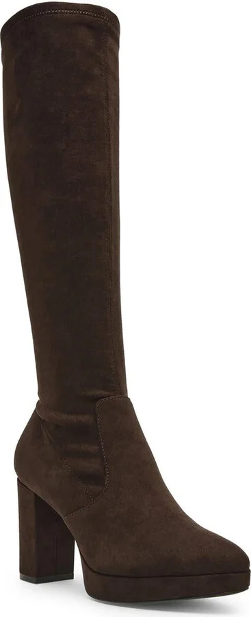 Journey Womens Block Heel Faux Suede Knee-High Boots