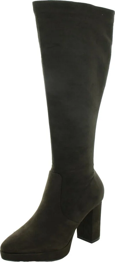 Journey Womens Wide Calf Faux Suede Knee-High Boots