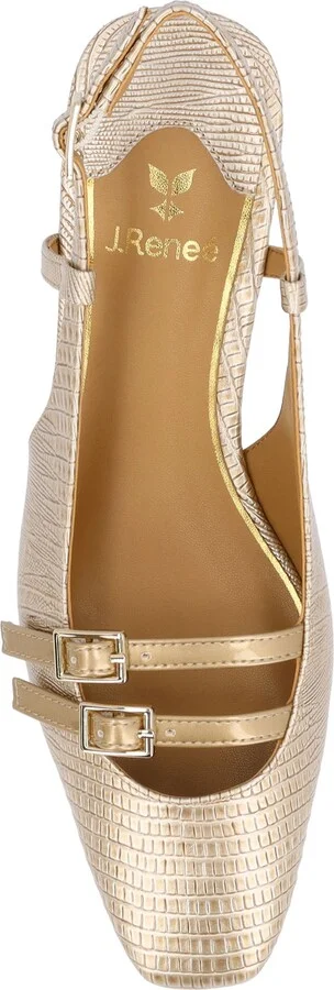 Jovana Lizard Embossed Slingback Pump - Image 5