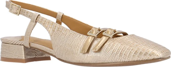Jovana Lizard Embossed Slingback Pump