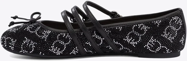 Joy Embellished Monogram Ballet Flats - Image 2