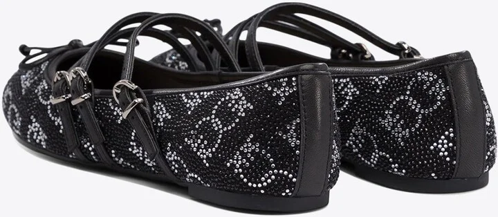 Joy Embellished Monogram Ballet Flats - Image 3