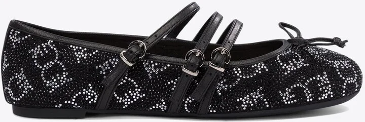 Joy Embellished Monogram Ballet Flats