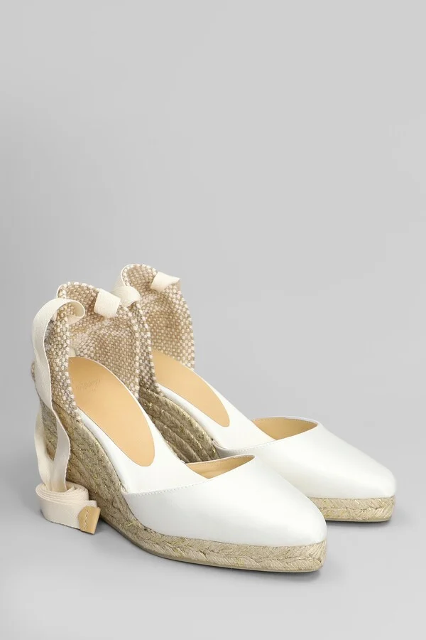 Joyce-8-006 Wedges In White Satin - Image 2